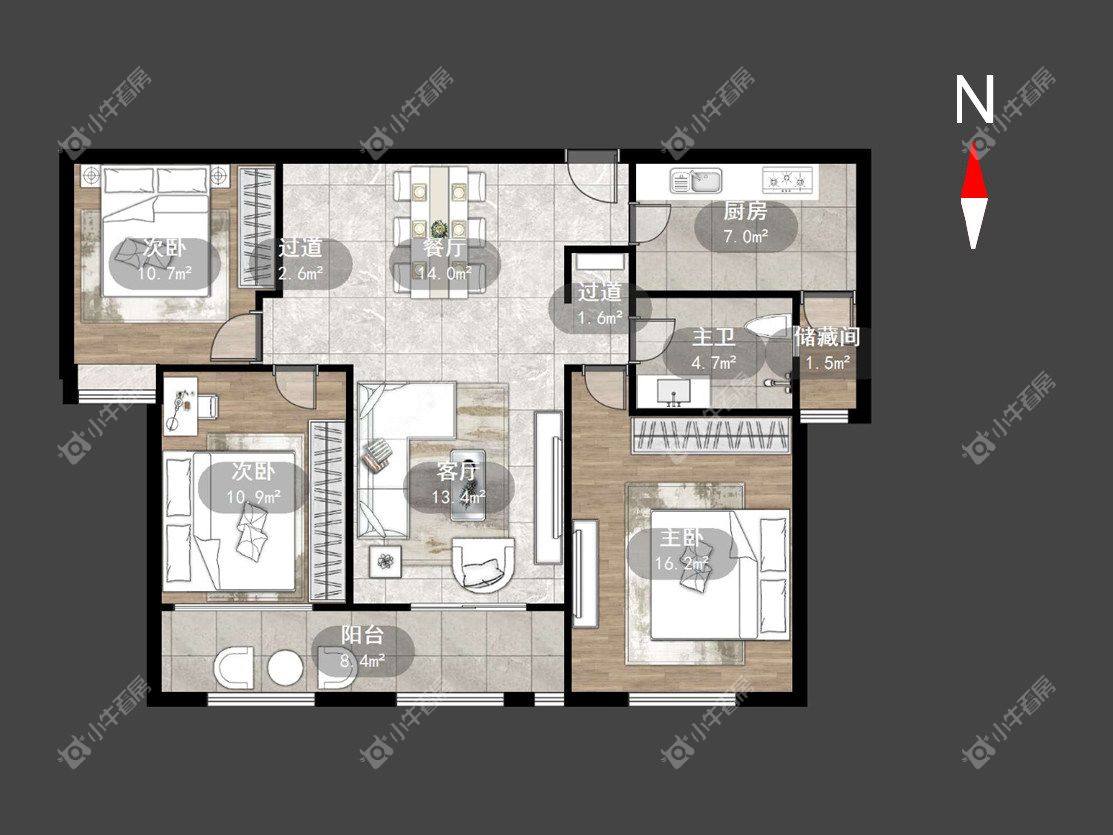 常州朗诗競园在租房源户型图_小牛看房