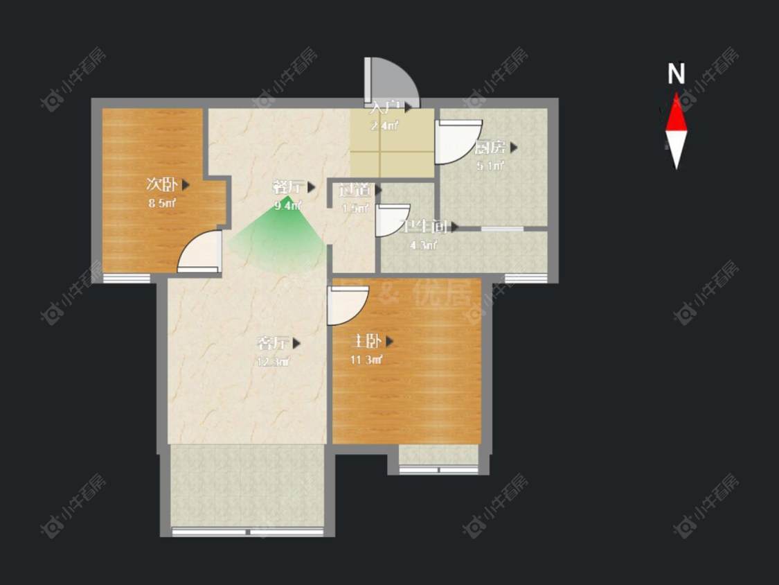 九洲新世界花苑房源户型图 常州九洲新世界花苑在售二手房源户型图_小牛看房