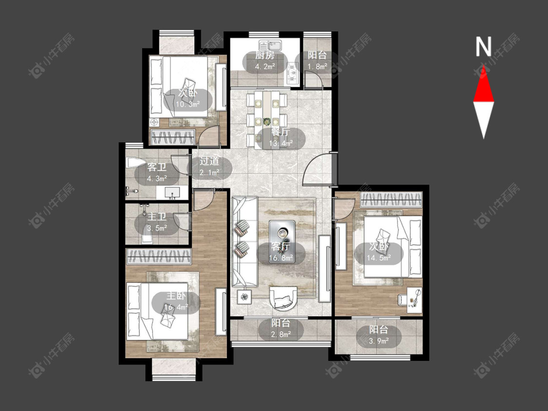 常州星河名居在售二手房源户型图_小牛看房