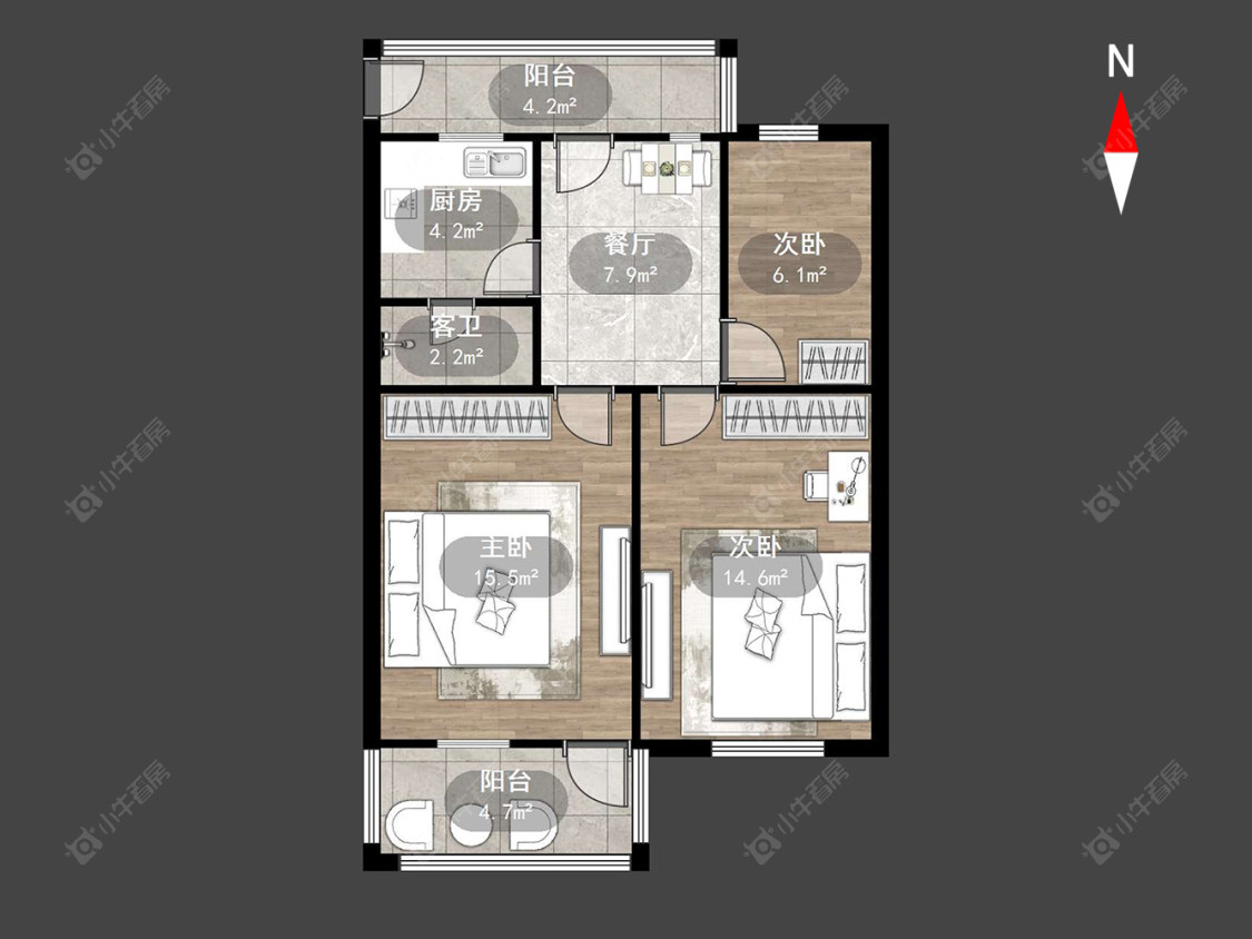 站北新村老站北房源户型图 常州站北新村老站北在售二手房源户型图_小牛看房