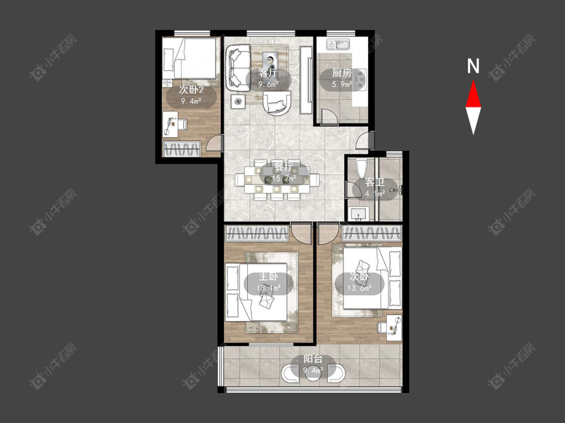 虹景花园一期房源户型图 常州虹景花园一期在售二手房源户型图_小牛看房