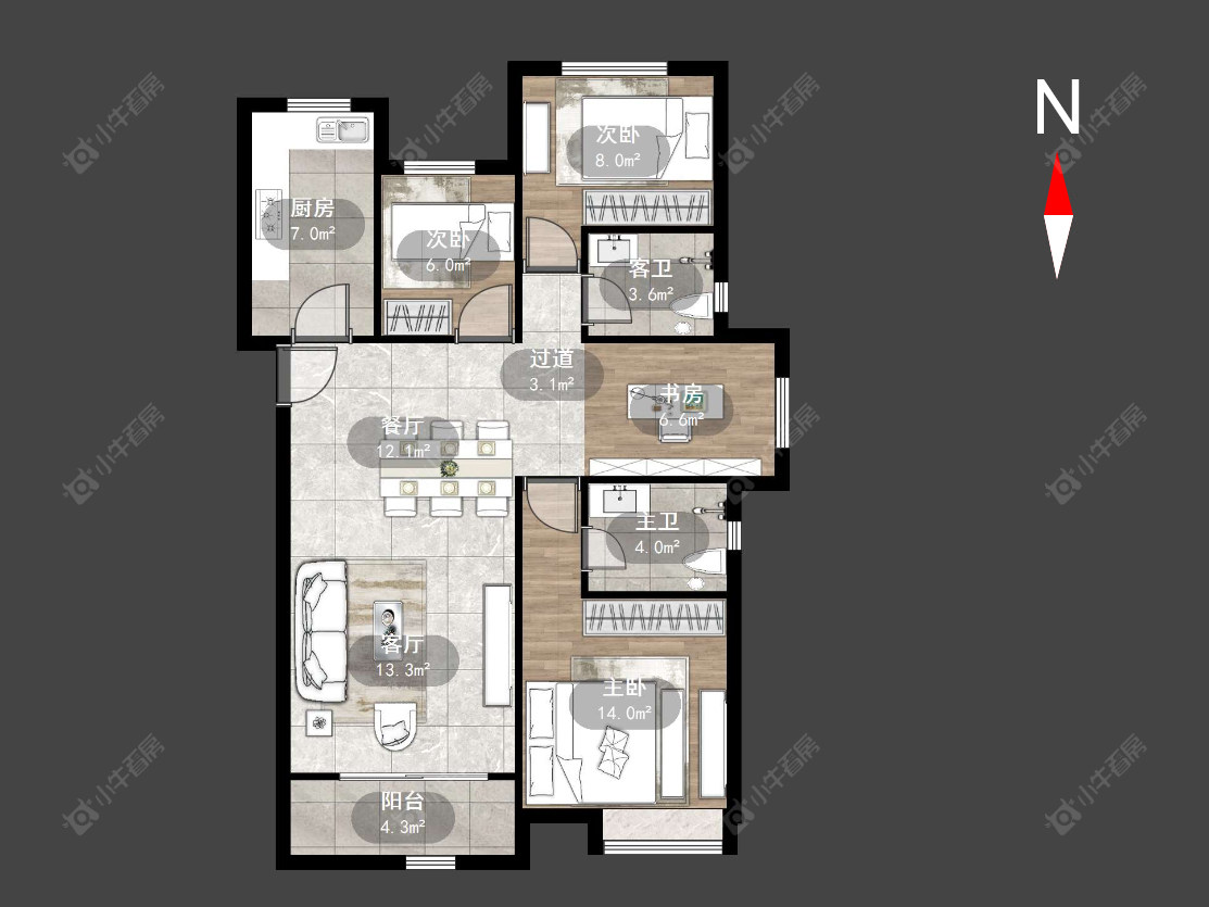 中海凤凰熙岸房源户型图 常州中海凤凰熙岸在售二手房源户型图_小牛看房