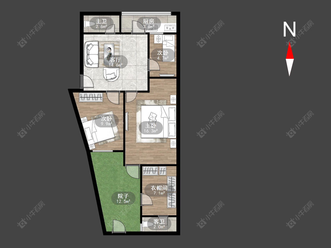 常州丽华二村在售二手房源户型图_小牛看房