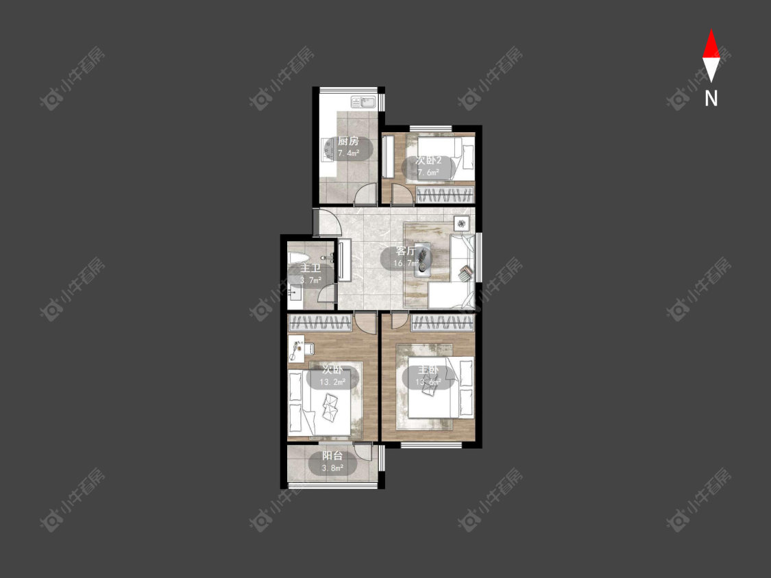 常州桃园路在售二手房源户型图_小牛看房