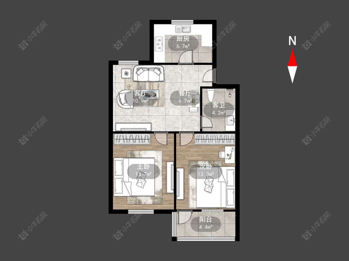 常州坛园在售二手房源户型图_小牛看房