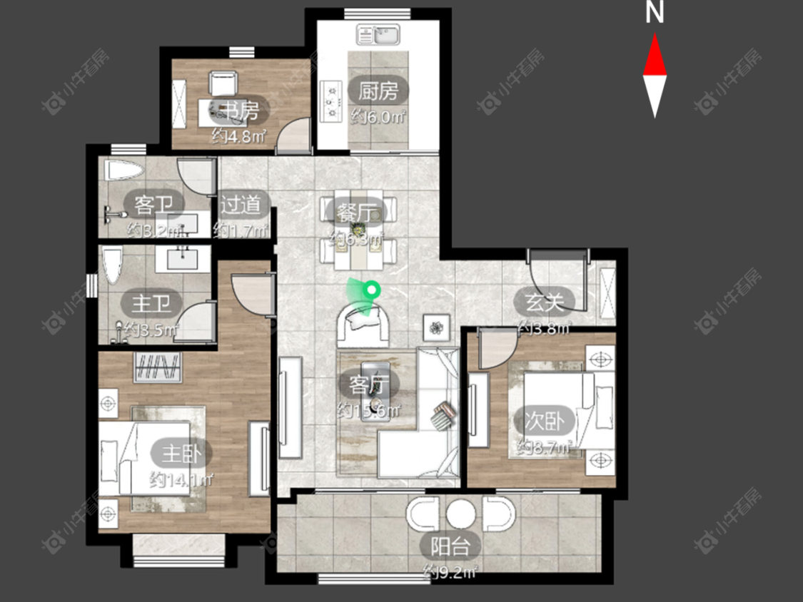 常州华润万象府在售二手房源户型图_小牛看房