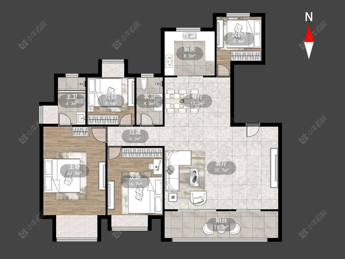 东方君开房源户型图 常州东方君开在售二手房源户型图_小牛看房