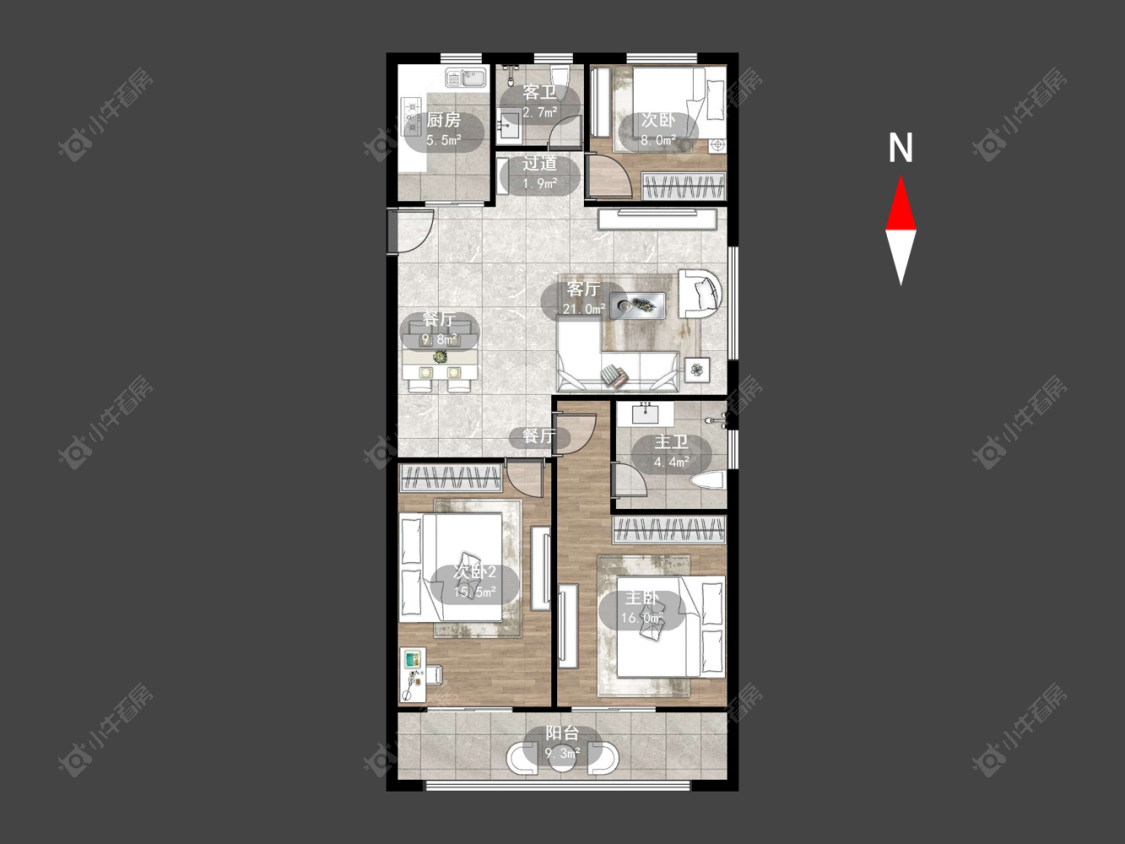新尚嘉园房源户型图 常州新尚嘉园在售二手房源户型图_小牛看房