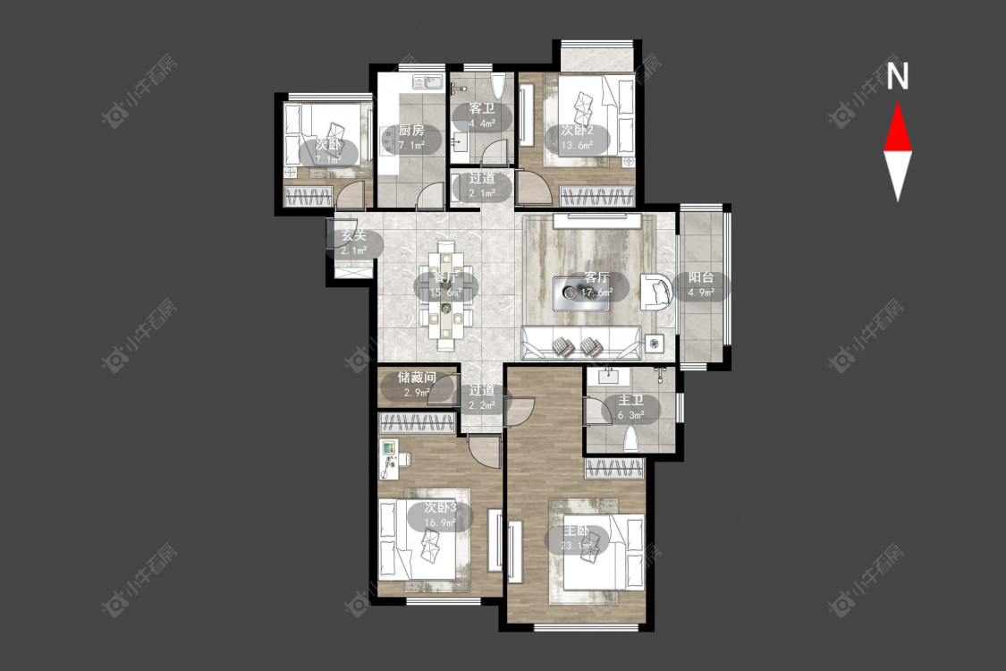 常州外滩1号在售二手房源户型图_小牛看房
