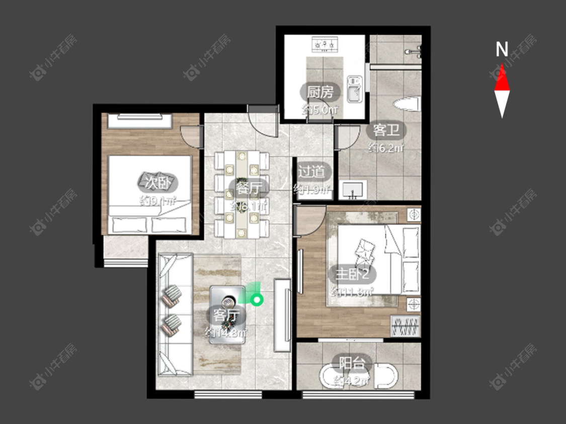 景瑞英郡房源户型图 常州景瑞英郡在售二手房源户型图_小牛看房