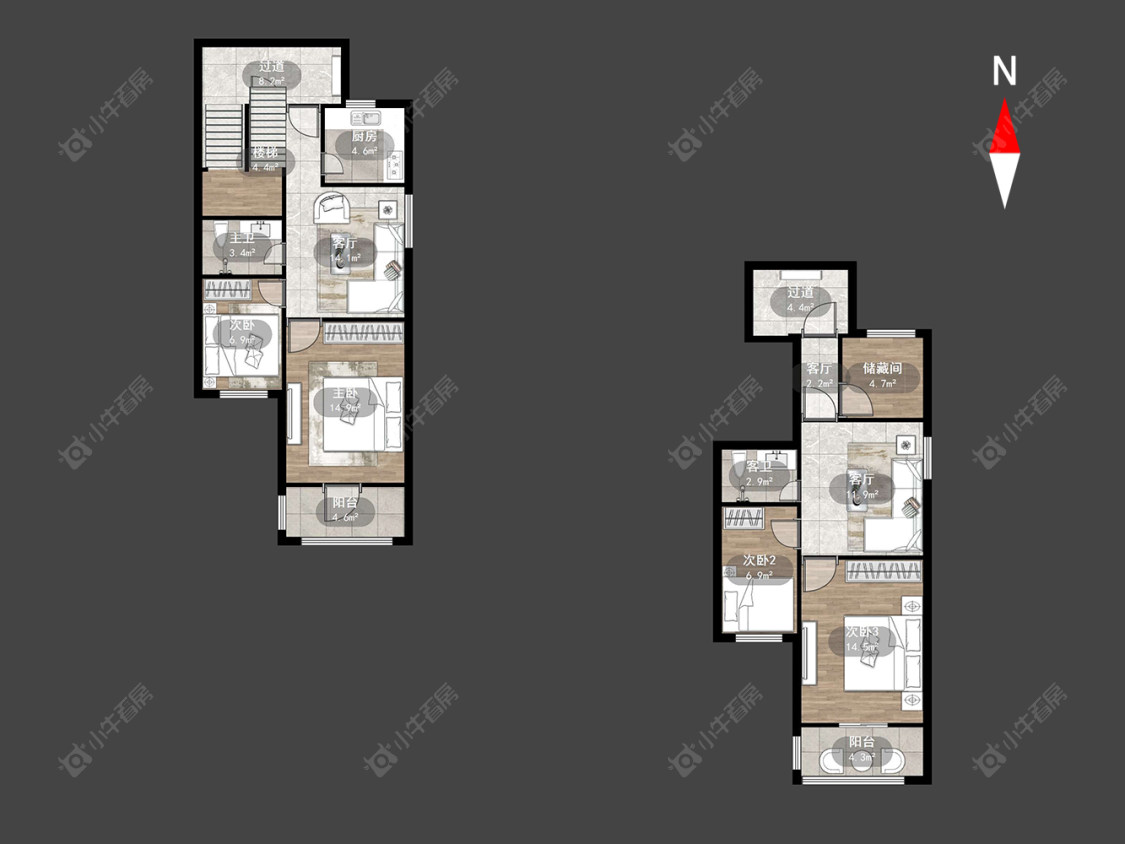 常州清潭六村在售二手房源户型图_小牛看房