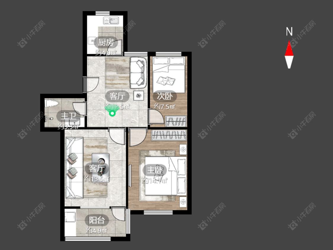 常州富强新村在售二手房源户型图_小牛看房