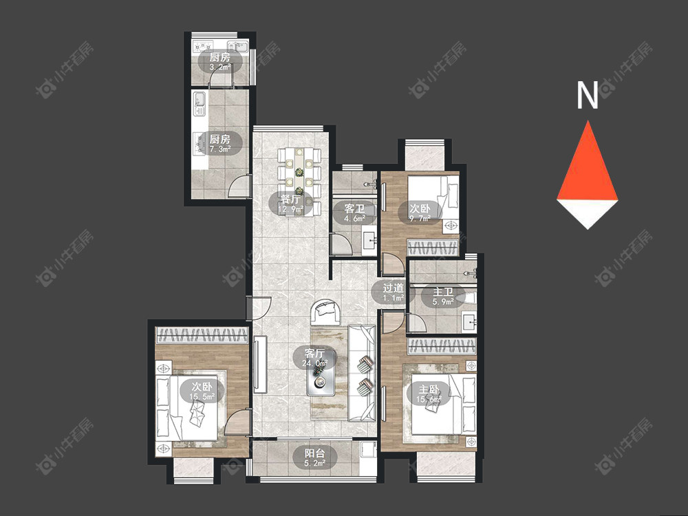 御水华庭一期房源户型图 常州御水华庭一期在售二手房源户型图_小牛看房