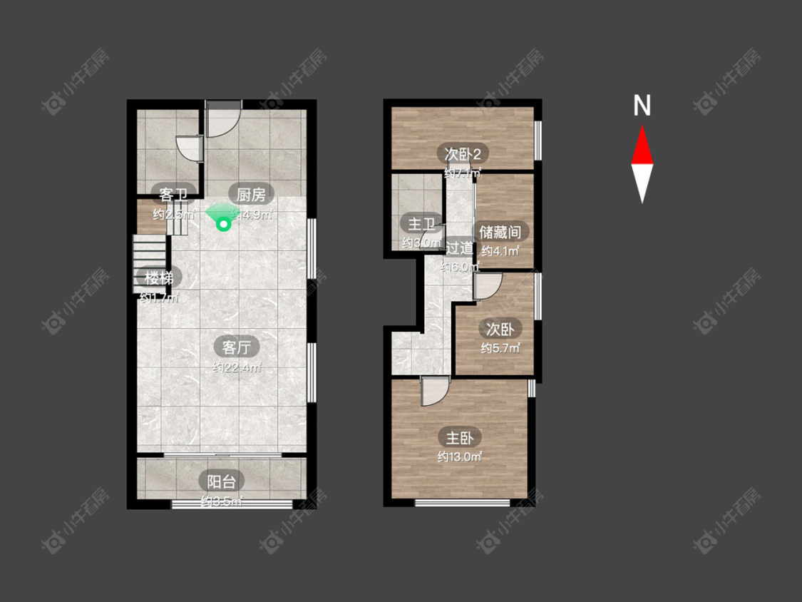 常州银河湾第一城一期在售二手房源户型图_小牛看房
