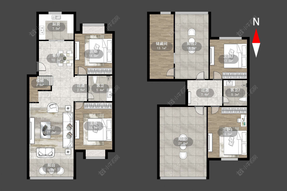 常州南田雅园在售二手房源户型图_小牛看房