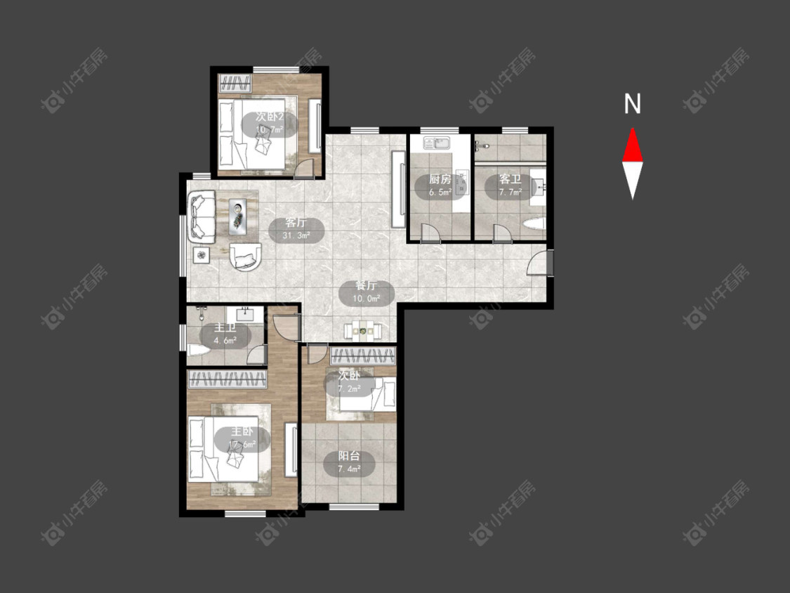 常州玲珑花园在售二手房源户型图_小牛看房