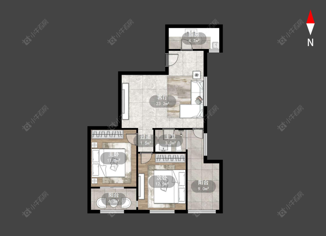 常州怡康机电广场在售二手房源户型图_小牛看房