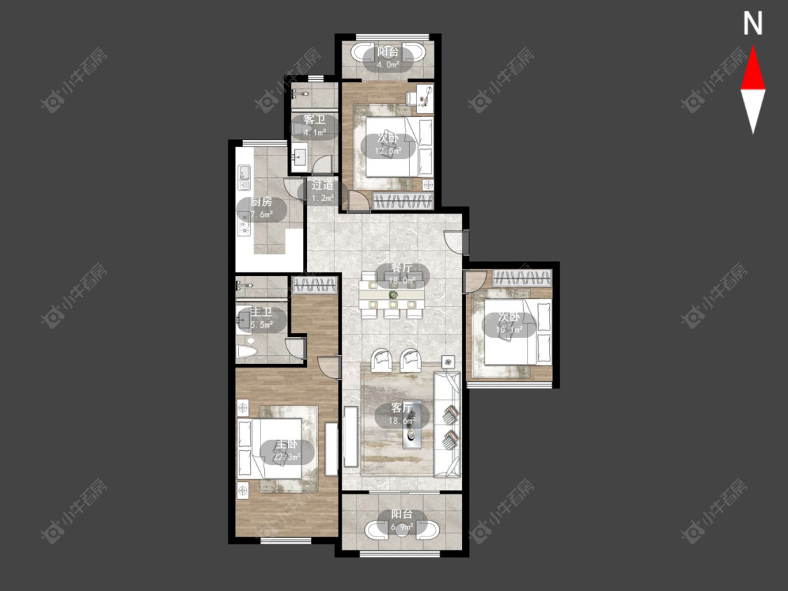 常州京城豪苑南区在售二手房源户型图_小牛看房