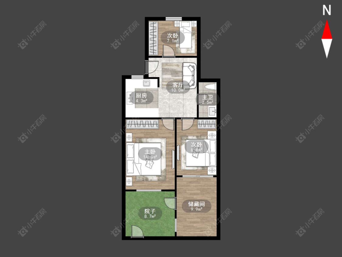 常州西新桥二村在售二手房源户型图_小牛看房