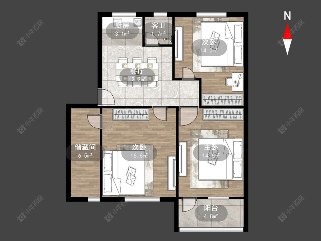 常州工房南区在售二手房源户型图_小牛看房