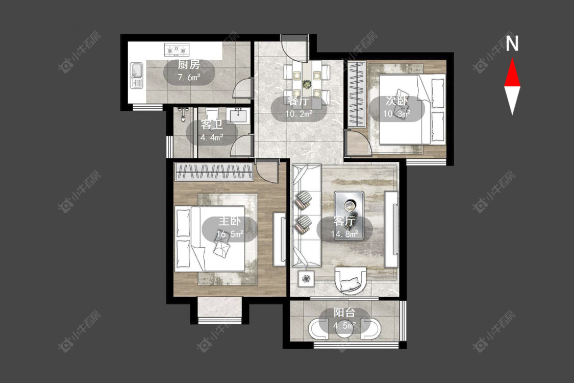 常州聚湖家园三期在售二手房源户型图_小牛看房