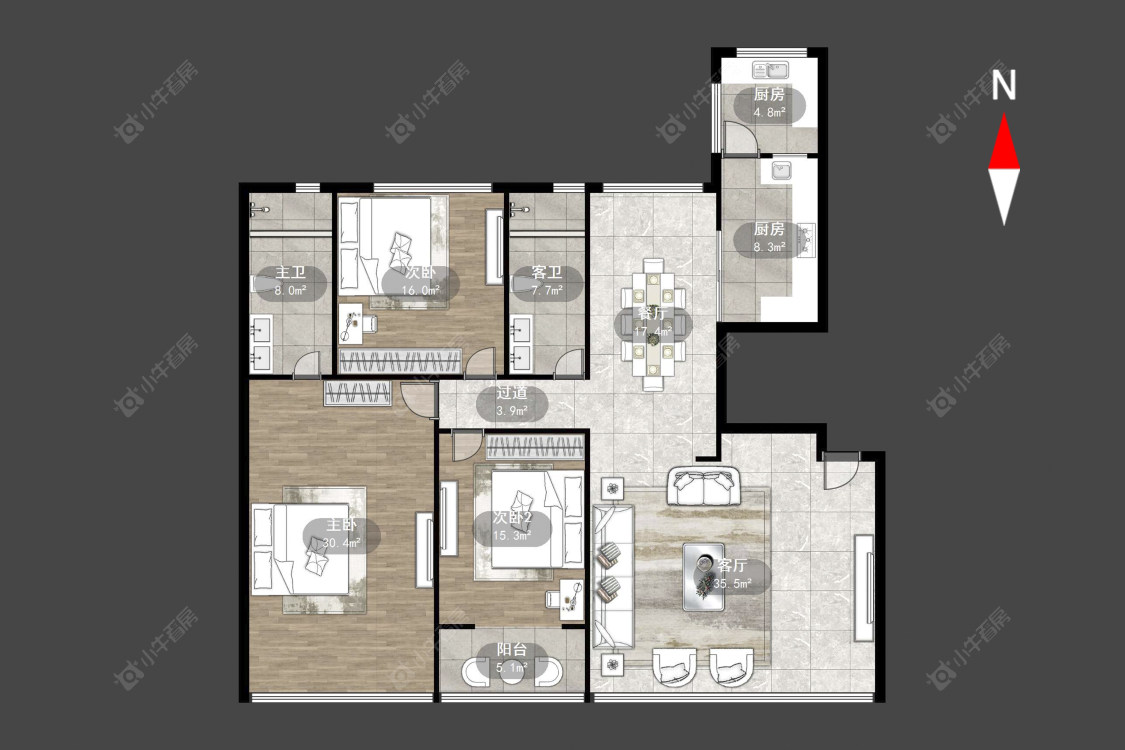 茂业豪园房源户型图 常州茂业豪园在售二手房源户型图_小牛看房