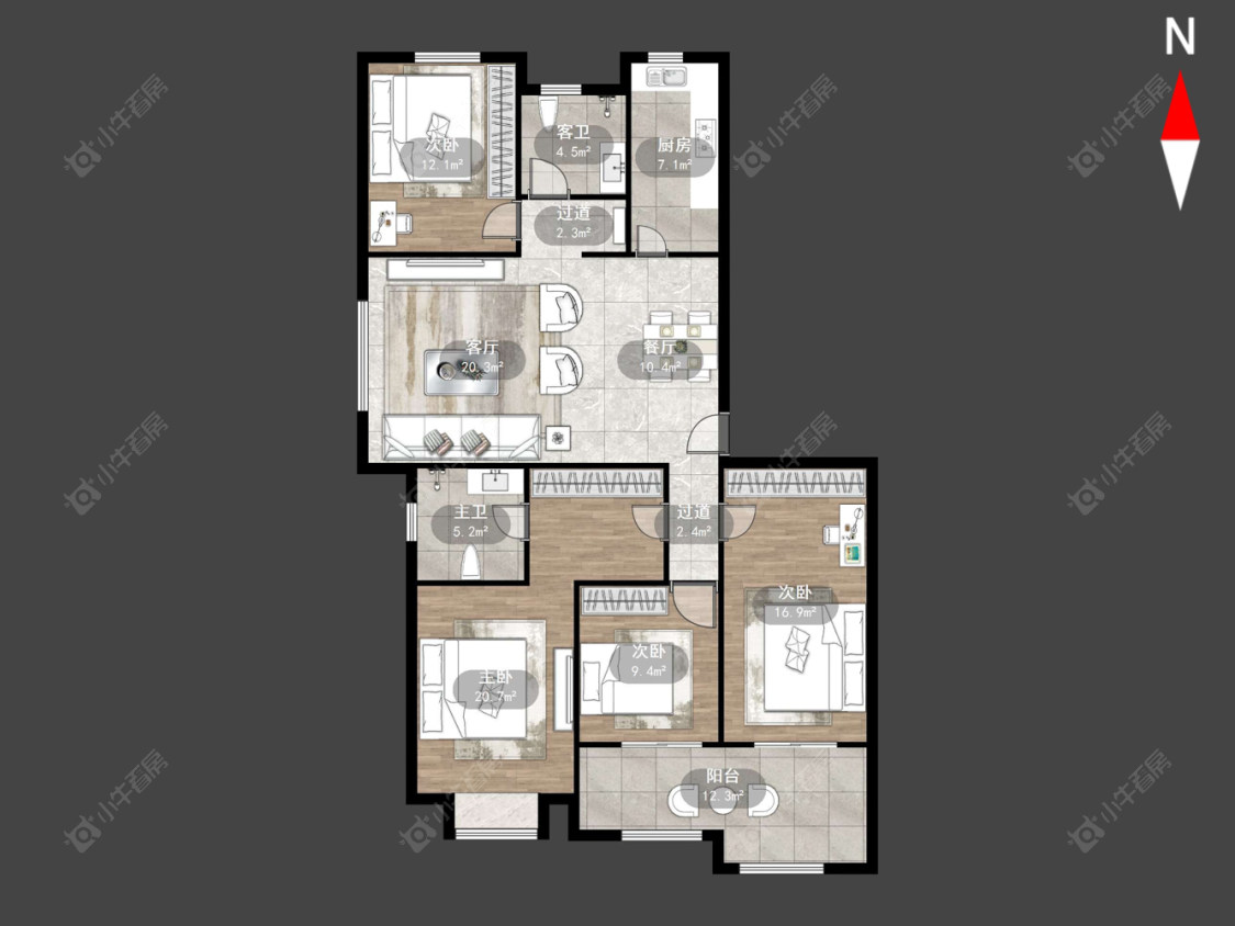 常州凯悦中心在售二手房源户型图_小牛看房