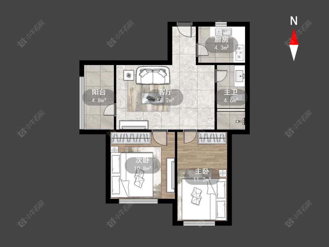 花园南村房源户型图 常州花园南村在售二手房源户型图_小牛看房