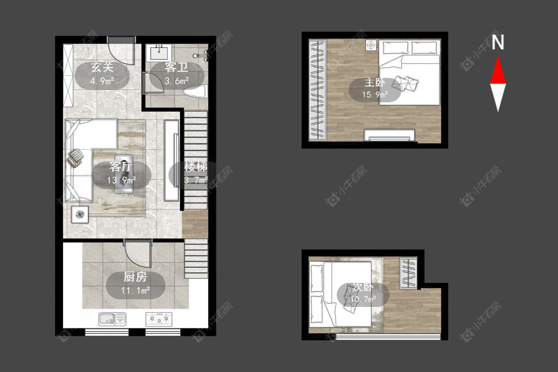 常州吾悦广场全能家公寓在售二手房源户型图_小牛看房