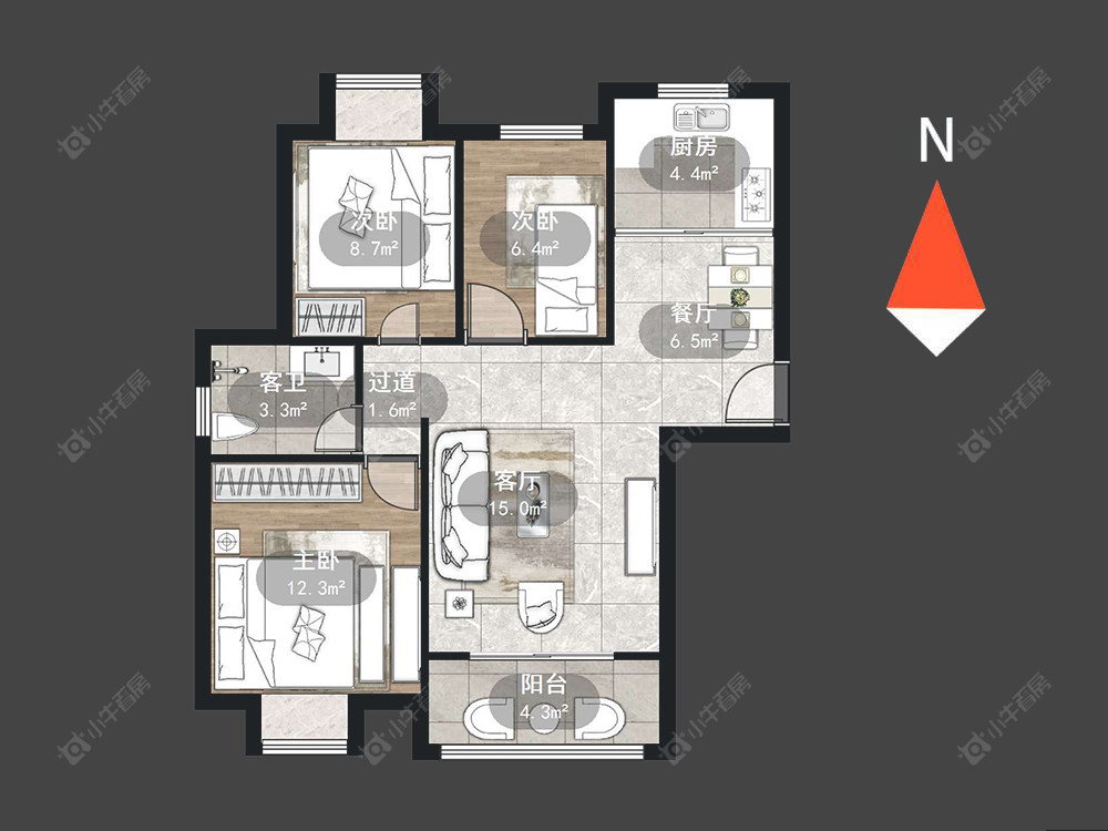 御水华庭一期房源户型图 常州御水华庭一期在售二手房源户型图_小牛看房