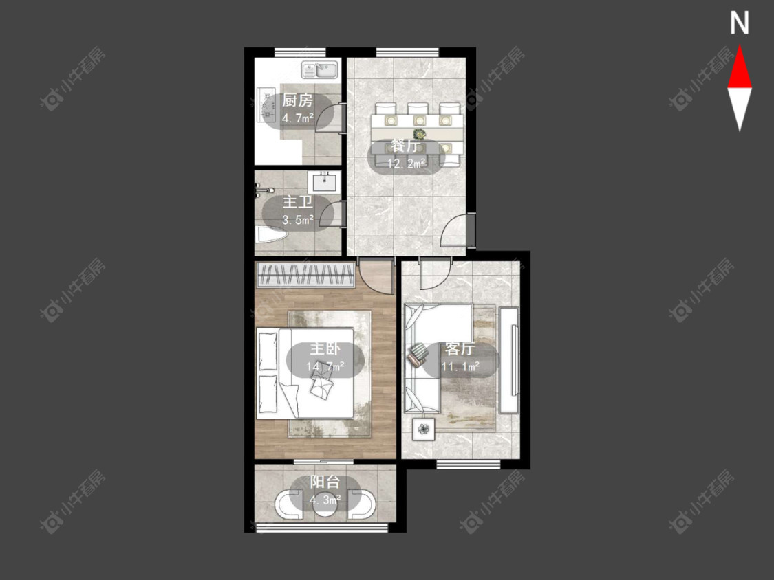 常州小玉带桥在售二手房源户型图_小牛看房