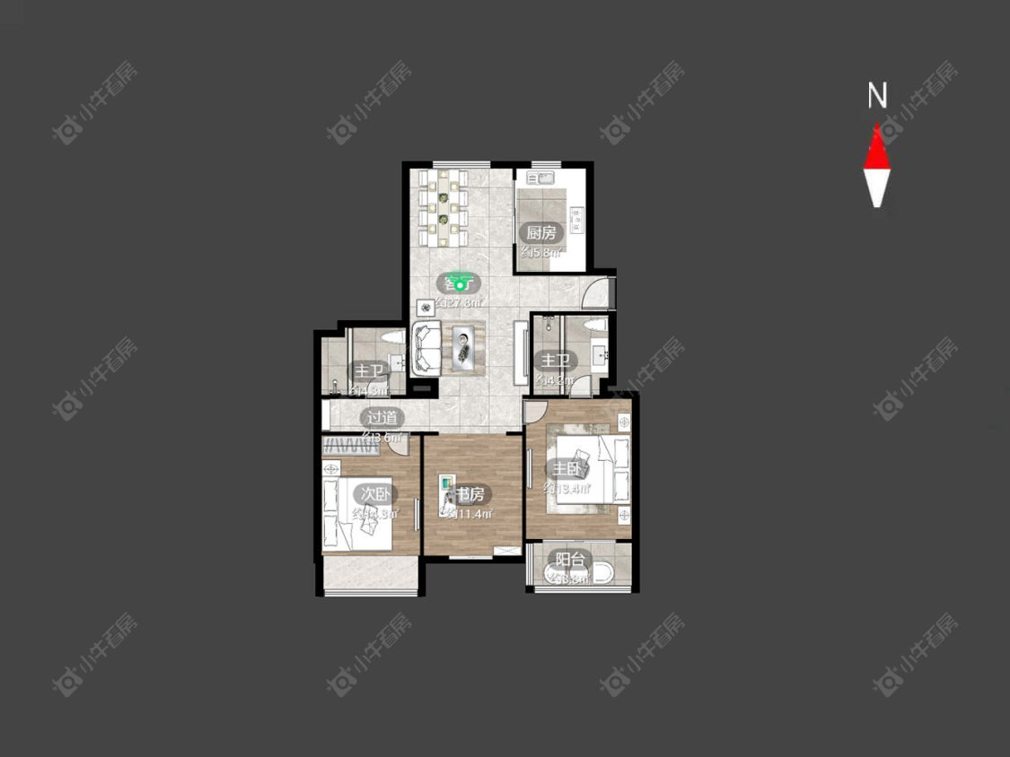 常州怀德苑在售二手房源户型图_小牛看房