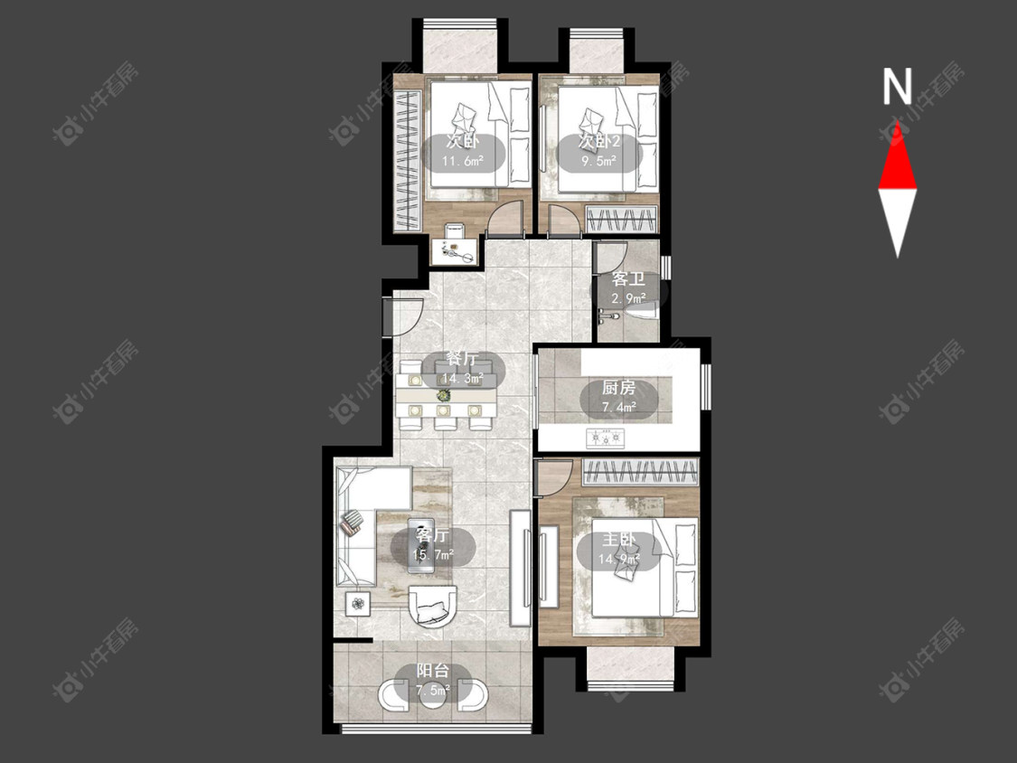 常州亨达未来城在售二手房源户型图_小牛看房
