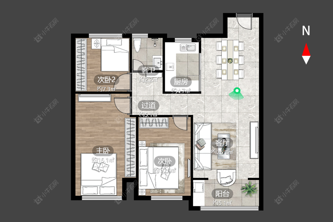 常州新城桃李郡在售二手房源户型图_小牛看房