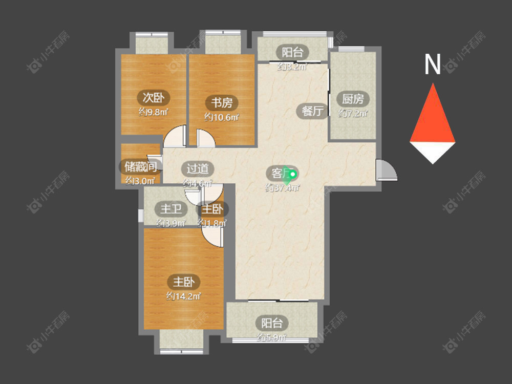 常州荣亨逸都在售二手房源户型图_小牛看房