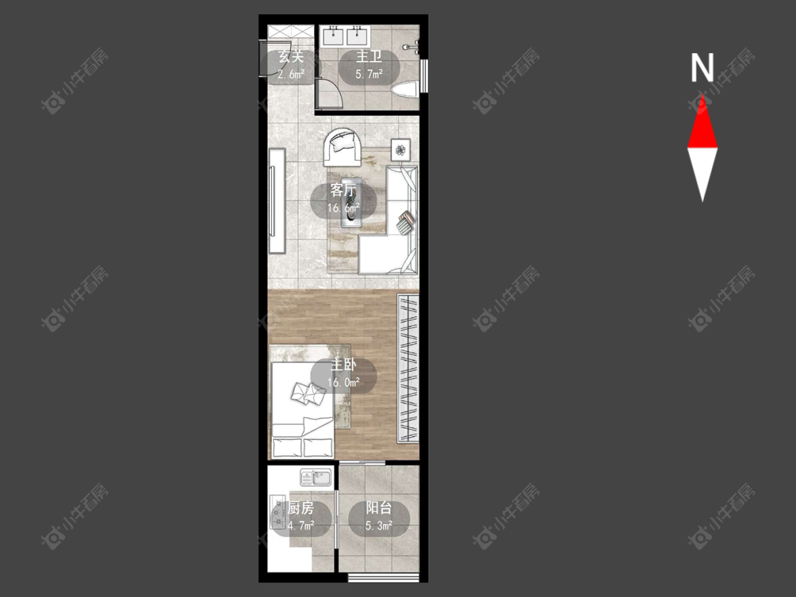 常州新北万达广场在售二手房源户型图_小牛看房