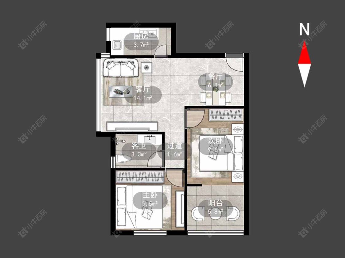 常州香江康桥在售二手房源户型图_小牛看房