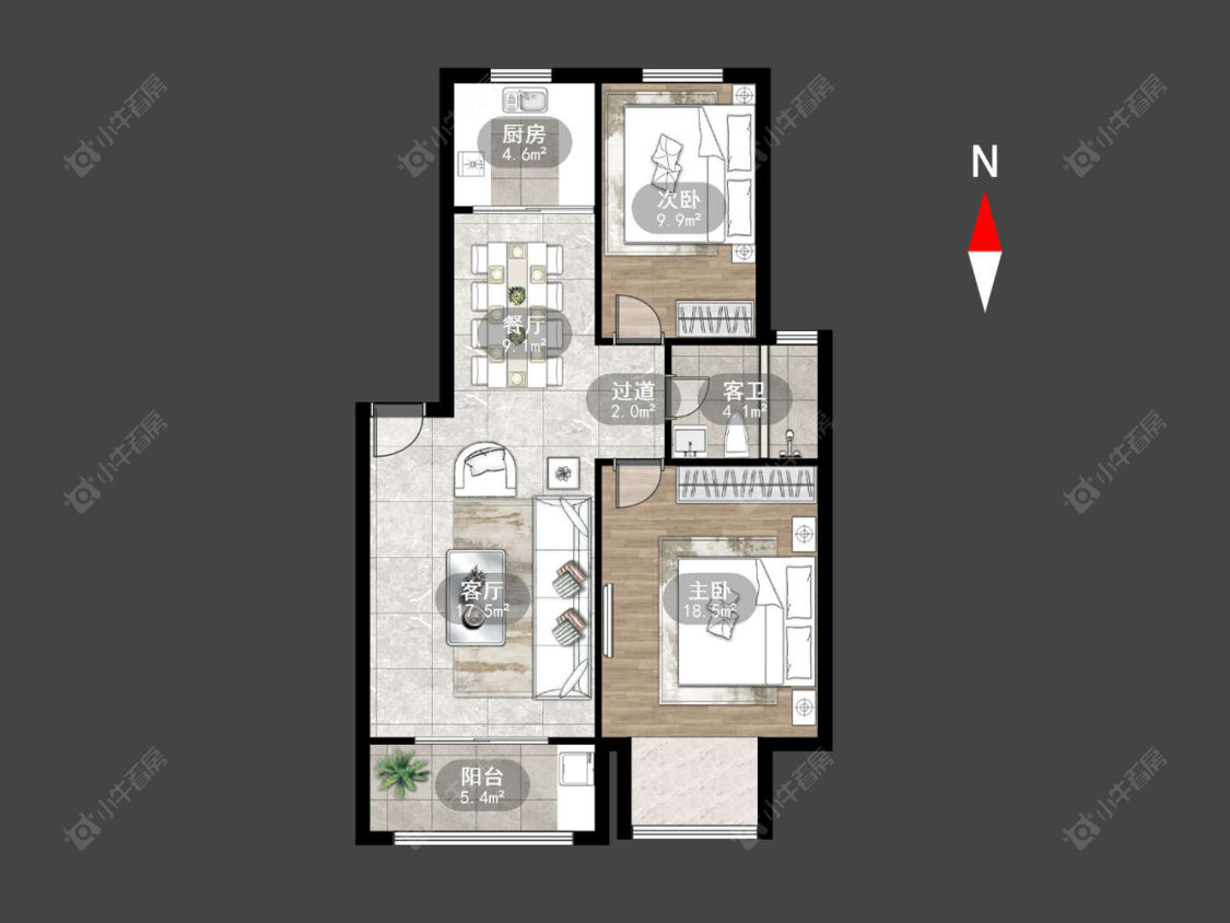 常州魏村花园在售二手房源户型图_小牛看房