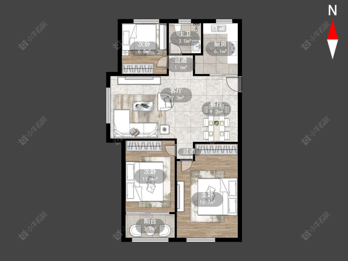 兰陵尚品花园房源户型图 常州兰陵尚品花园在售二手房源户型图_小牛看房
