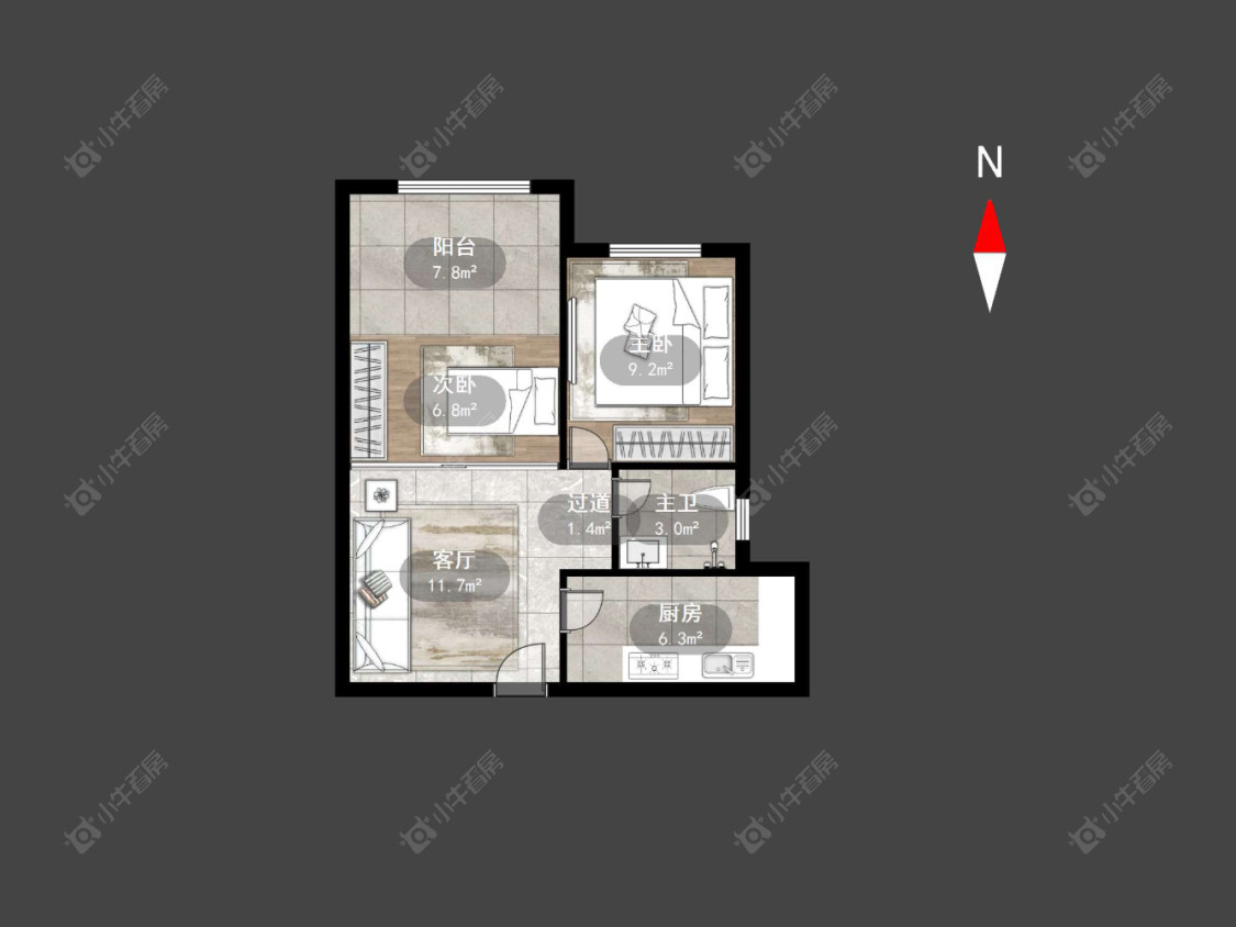 常州五洲国际在售二手房源户型图_小牛看房