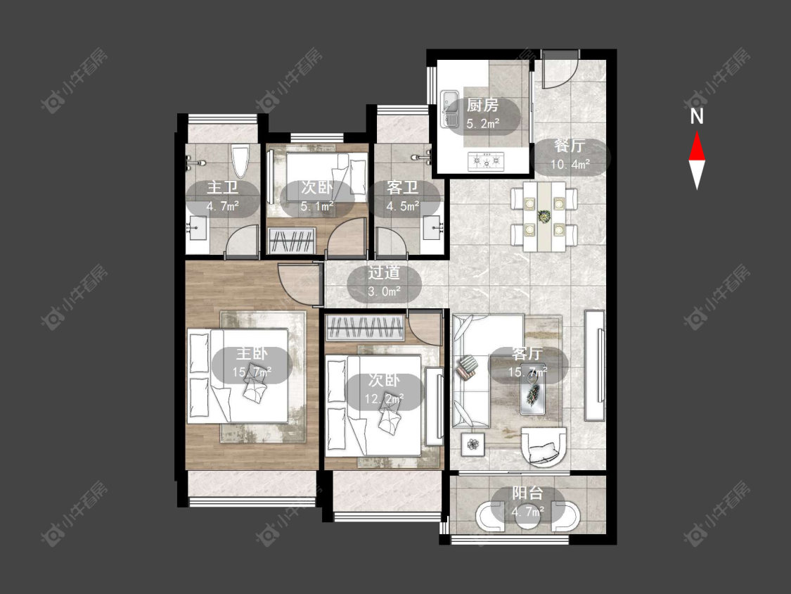 万达光语未来一期房源户型图 常州万达光语未来一期在售二手房源户型图_小牛看房