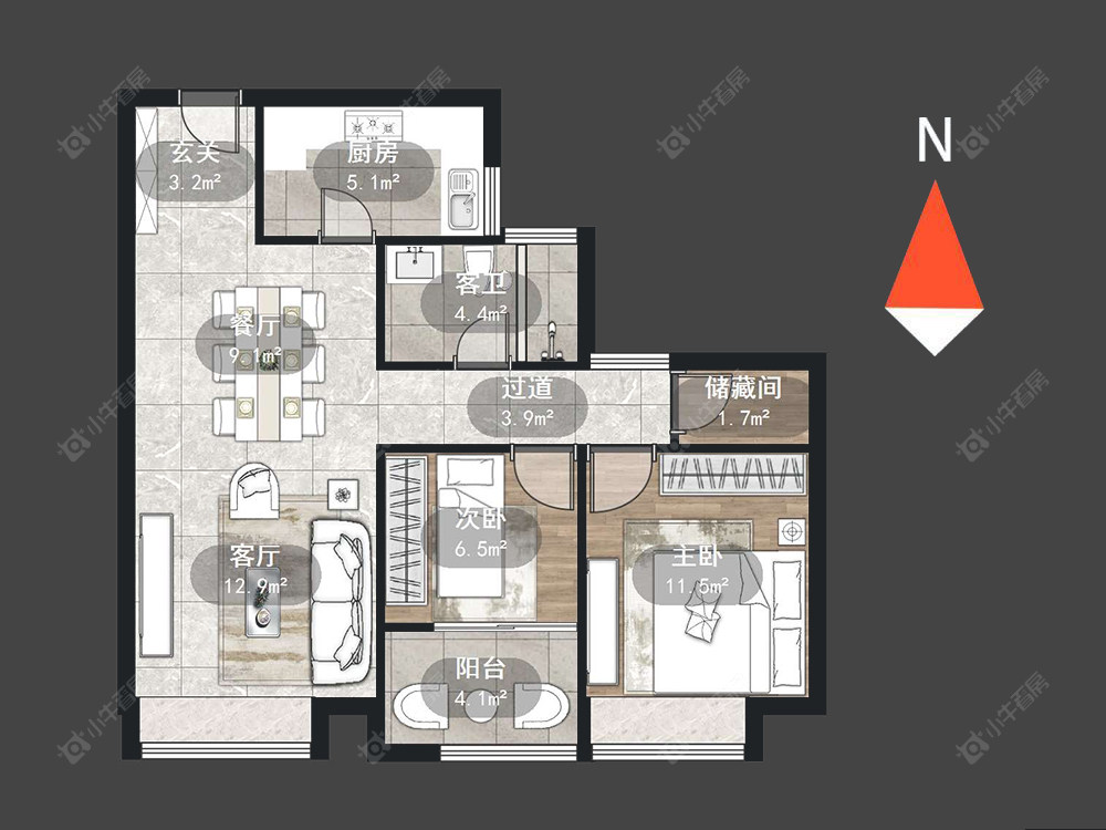 五星星韵城房源户型图 常州五星星韵城在售二手房源户型图_小牛看房