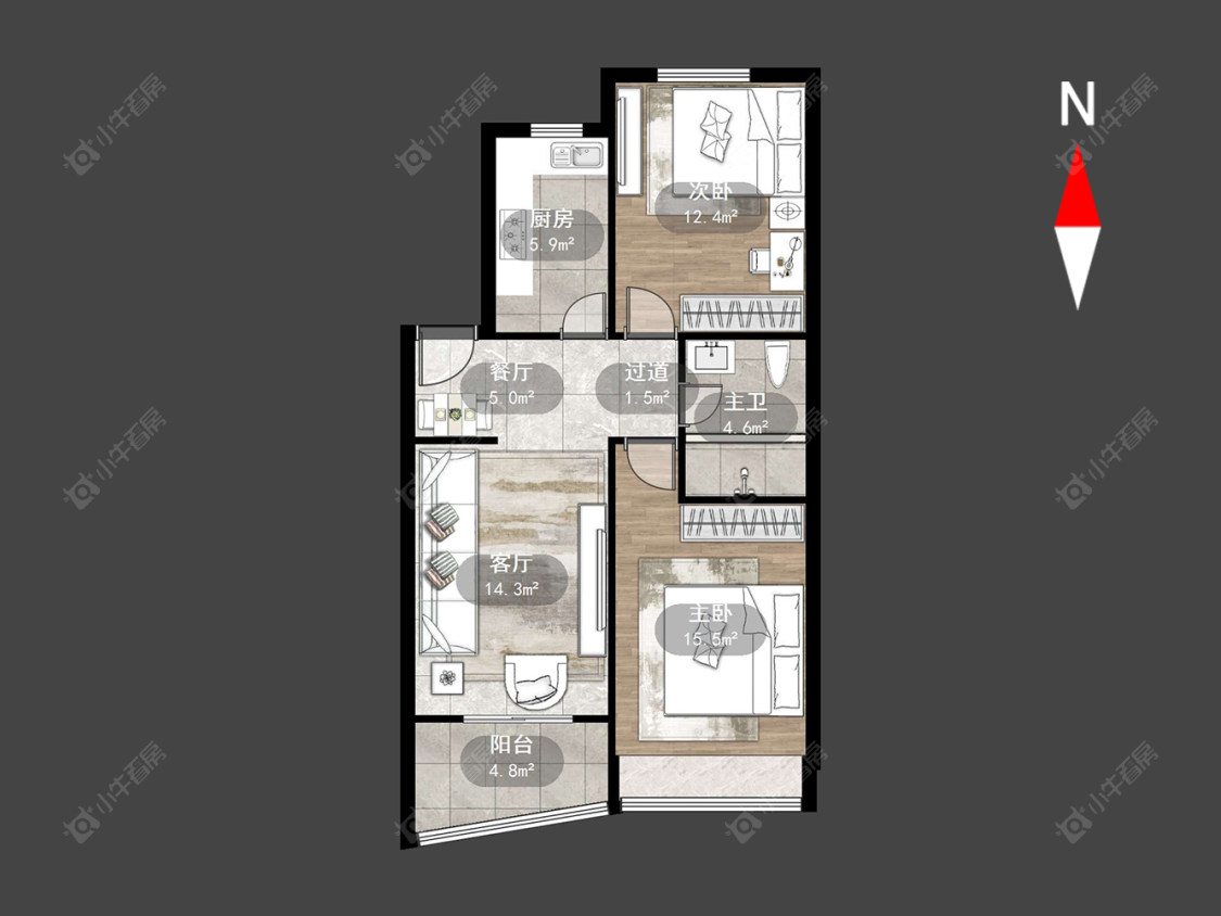 新龙花苑东区房源户型图 常州新龙花苑东区在售二手房源户型图_小牛看房