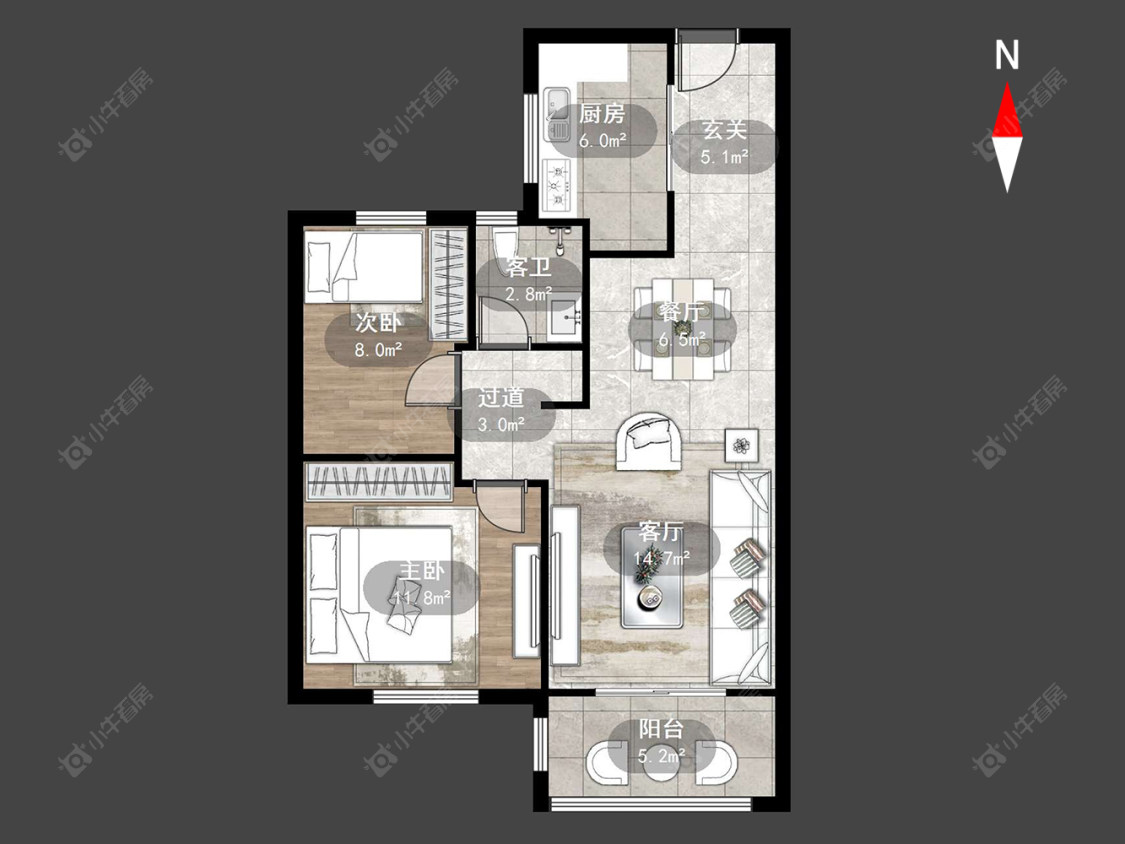 常州东青馨苑在售二手房源户型图_小牛看房