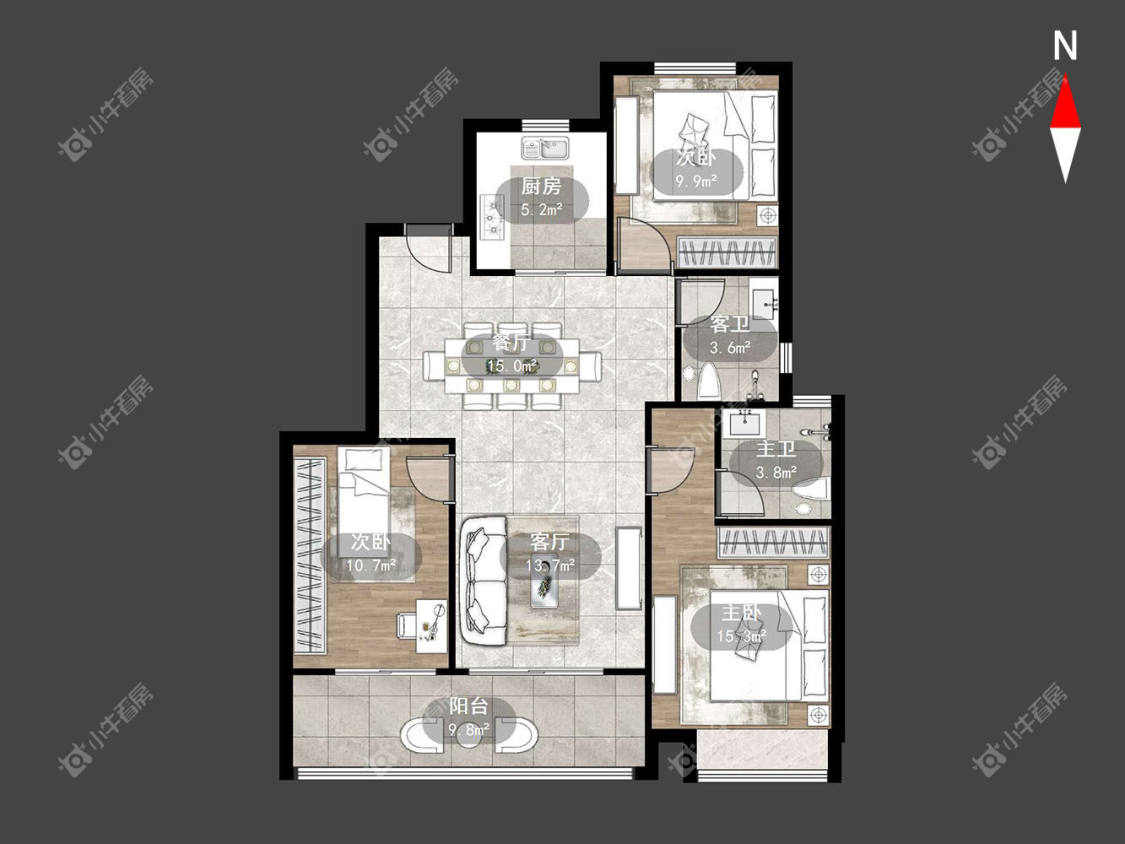 常州晋陵和庭3室2厅在租房源出租