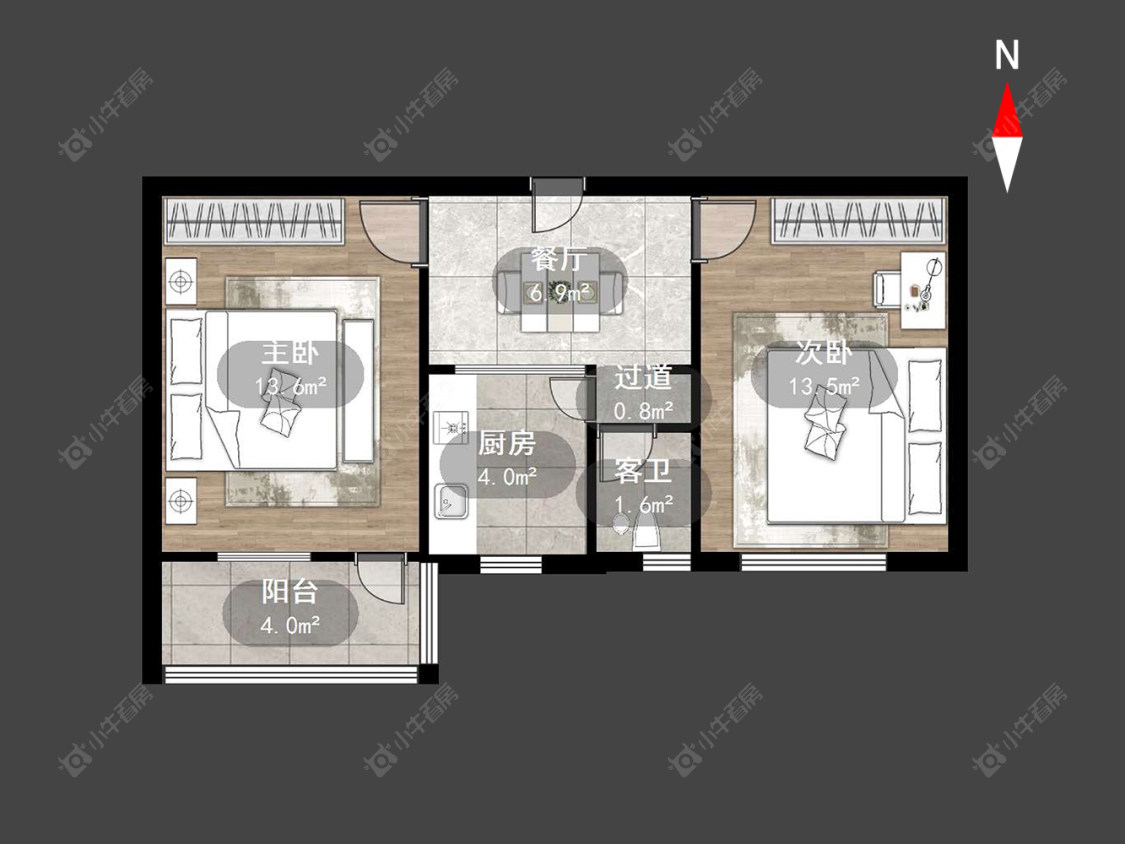 常州工房北区在售二手房源户型图_小牛看房