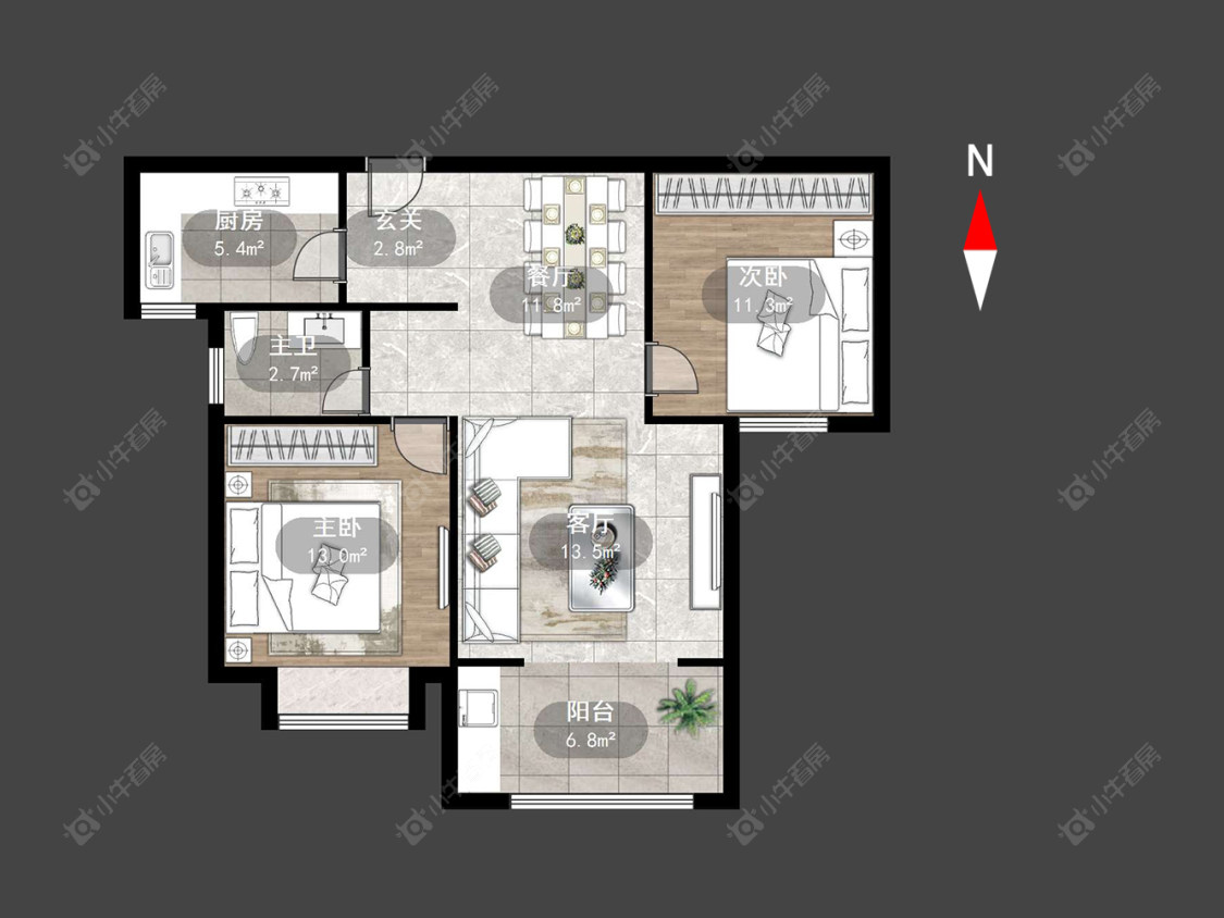 大名城西区房源户型图 常州大名城西区在售二手房源户型图_小牛看房