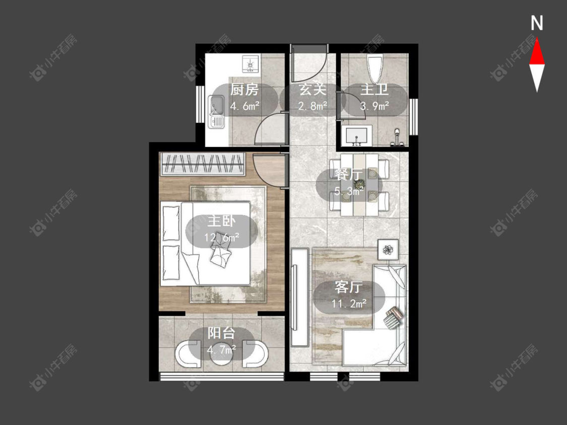 常州金地花苑在售二手房源户型图_小牛看房