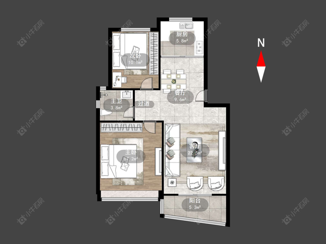 常州魏村花园在售二手房源户型图_小牛看房