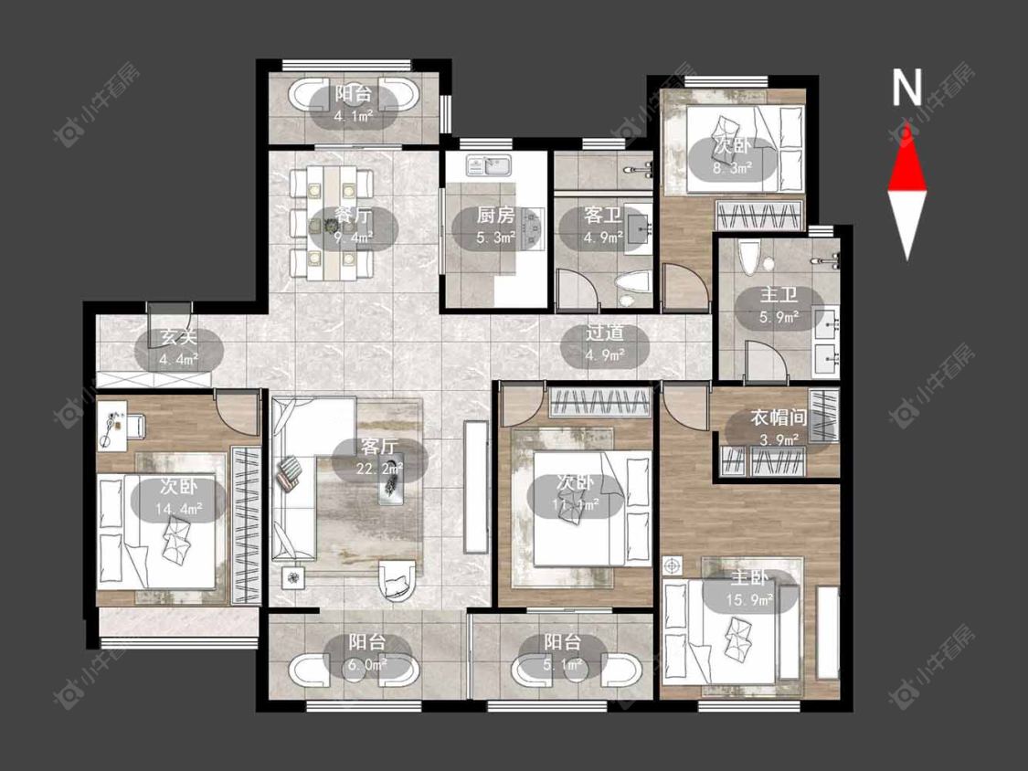 常州新城公馆荣域在售二手房源户型图_小牛看房